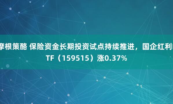 摩根策酪 保险资金长期投资试点持续推进，国企红利ETF（159515）涨0.37%