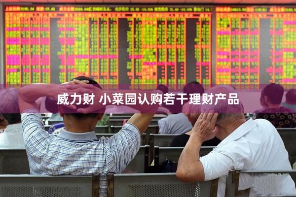 威力财 小菜园认购若干理财产品